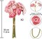 12-Piece Dusty Rose Artificial Ranunculus Flowers – 2 Bouquets of Silk Faux Mini Flowers for Wedding Bouquets, Bridal Shower Decorations, Centerpieces & DIY Floral Arrangements